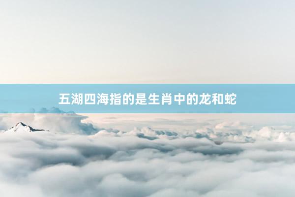 五湖四海指的是生肖中的龙和蛇